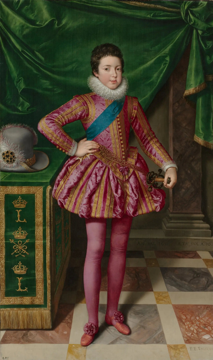 Portræt af kong Louis XIII af Frankrig - Frans Pourbus den Yngre