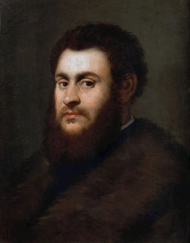 Portræt af kong Sigismund II August med en pelsbesat frakke - Jacopo Tintoretto