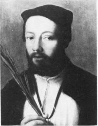 Portrait d’un homme avec palmtak (un Jeruzalemvaarder ?) - Joos van Cleve - Alpha Reproduction