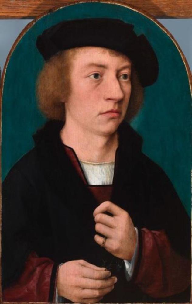 Portrait d’un jeune homme au chapeau noir - Joos van Cleve - Alpha Reproduction
