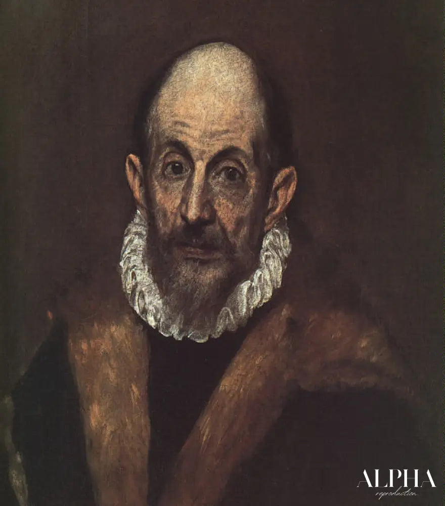 Portrait of an old man (presumed self-portrait of El Greco) - El Greco - Reproductions de tableaux et peintures haut de gamme