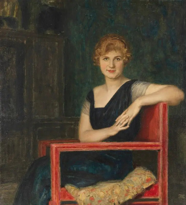 Portræt af en dame - Franz Von Stuck