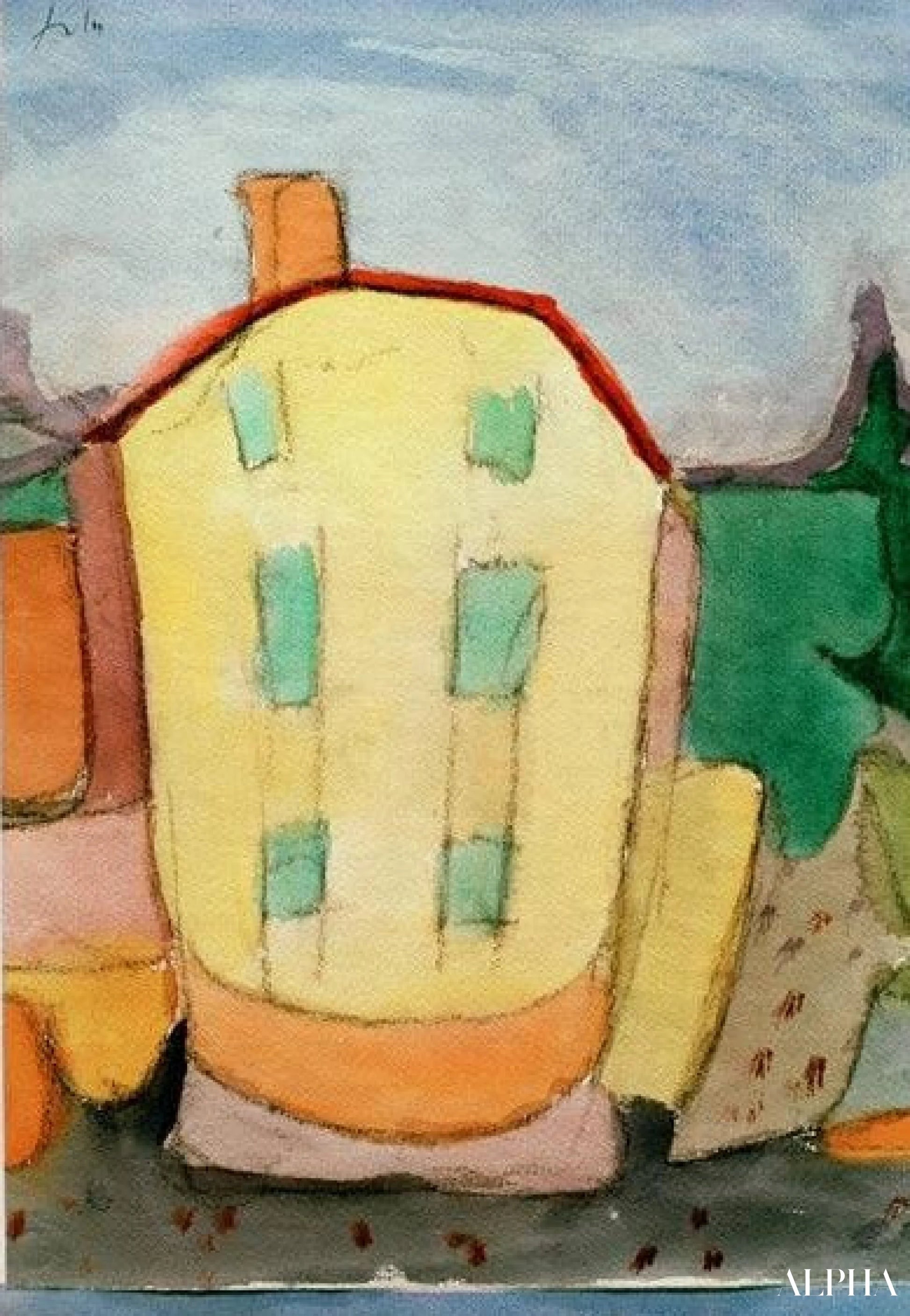 Portræt af et hus, 1935 - Paul Klee - Reproduktioner af malerier og højkvalitets malerier