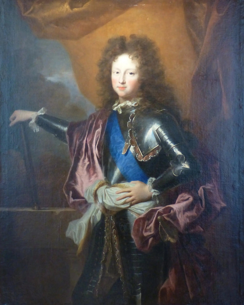 Portræt i profil af Philippe af Frankrig (hertug af Chartres) - Hyacinthe Rigaud