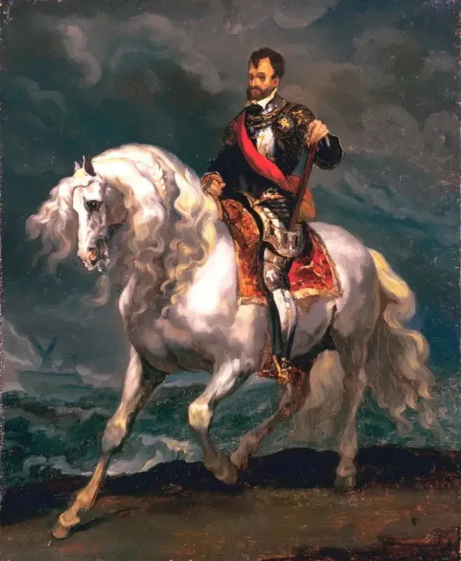 Rytterportræt af Karl den Femte - Théodore Géricault