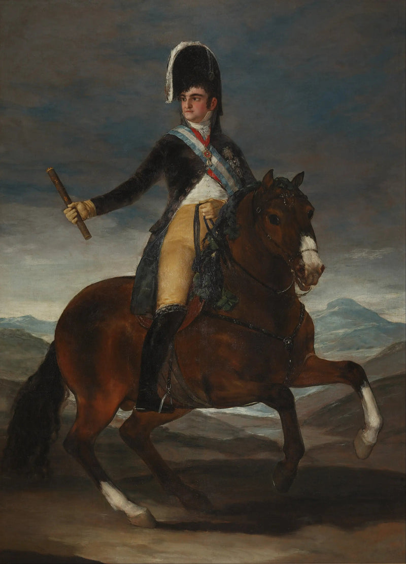 Rytterportræt af Ferdinand VII - Francisco de Goya
