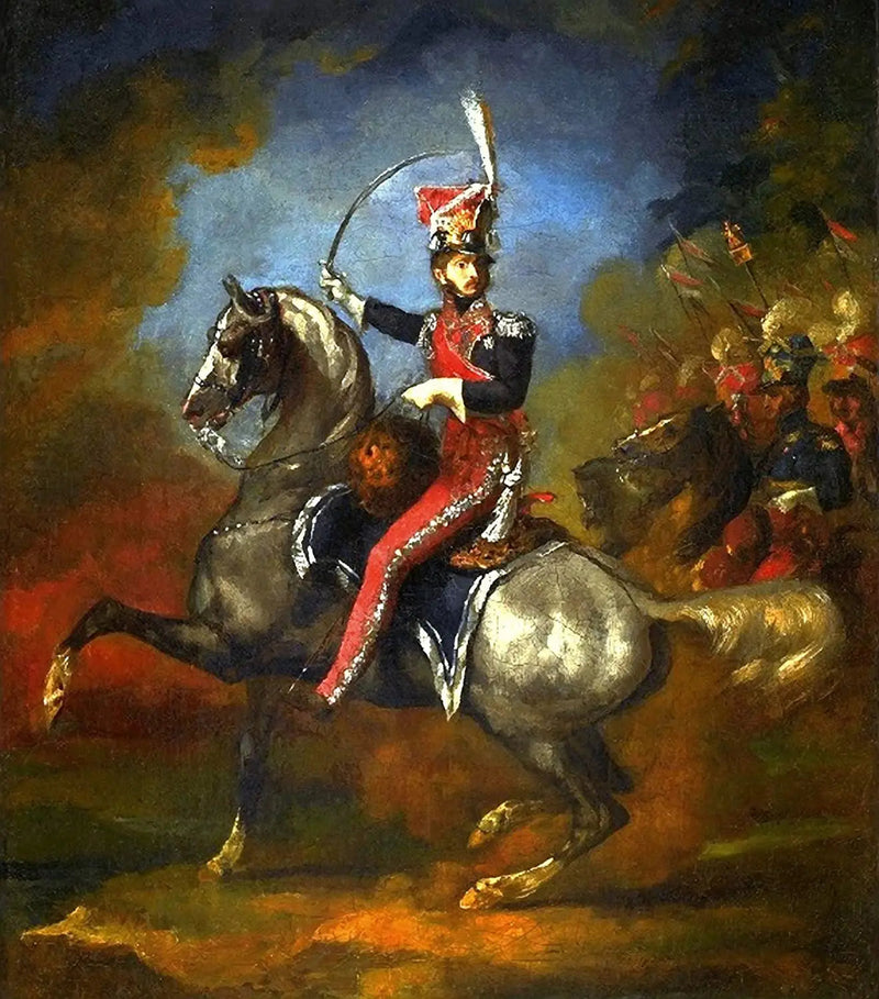 Rytterportræt af Wincenty Krasiński. - Théodore Géricault