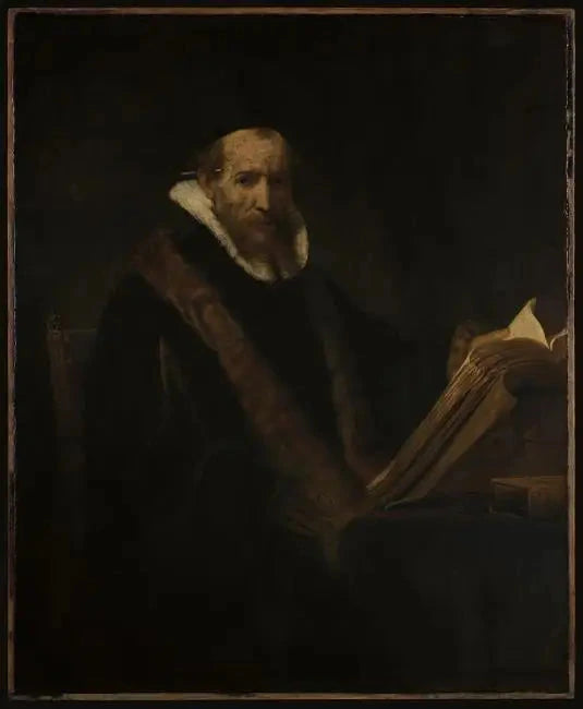 Portræt af en lærde ved sit skrivebord (tidligere kaldet Lipse) - Rembrandt