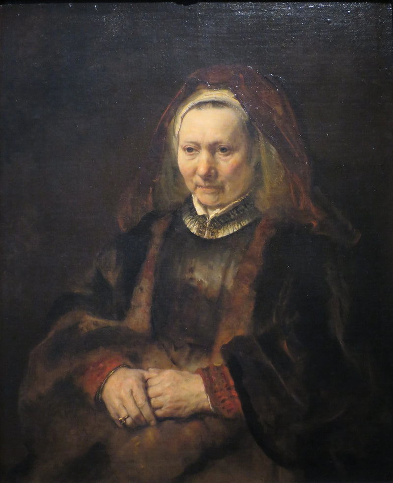 Portræt af en ældre kvinde - Rembrandt
