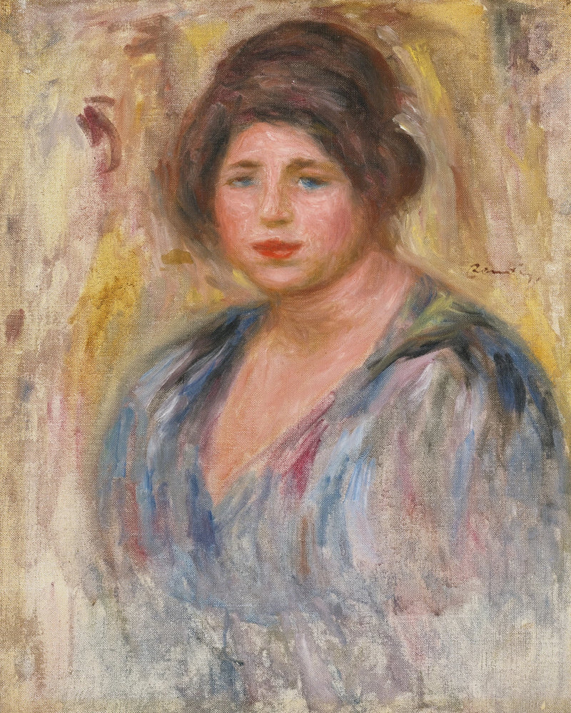 Portræt af kvinde (Gabrielle Renard) - Pierre-Auguste Renoir