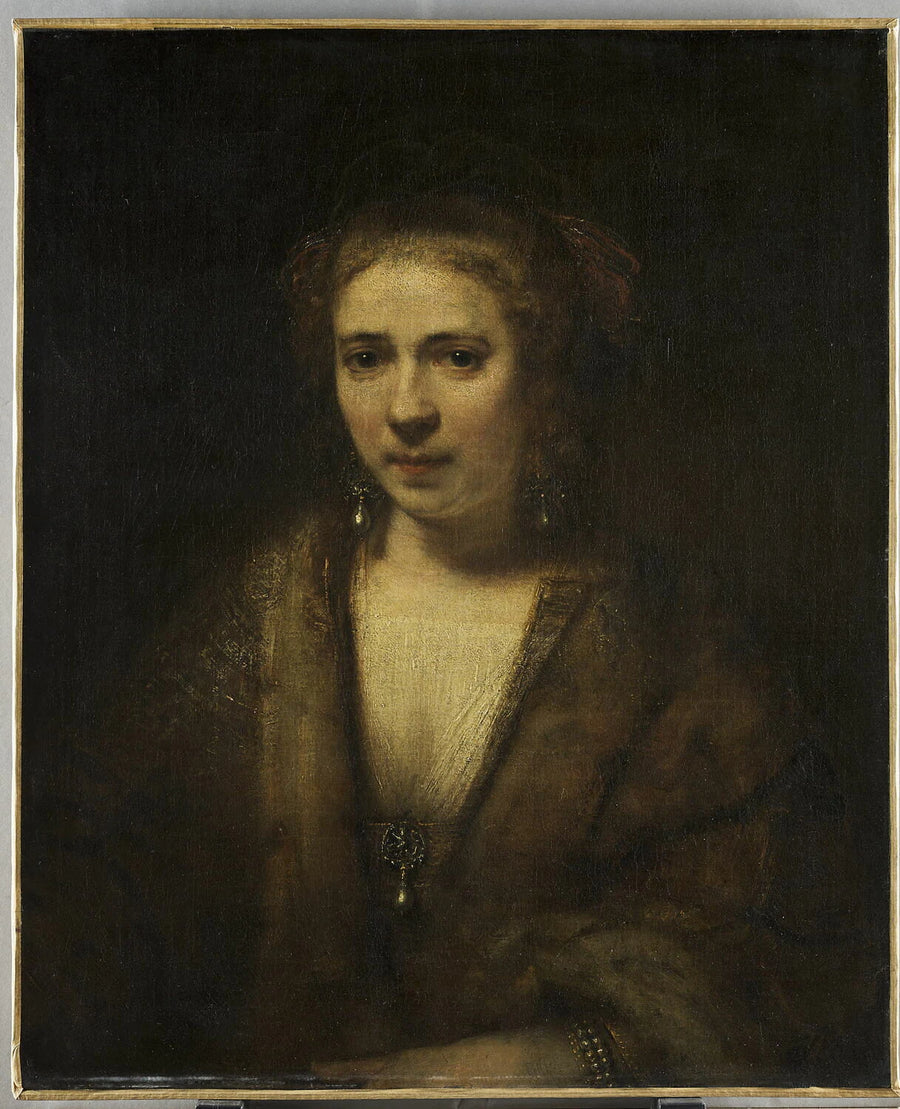 Portrait de Hendrickje Stoffels (1625-1662) au béret de velours - Rembrandt