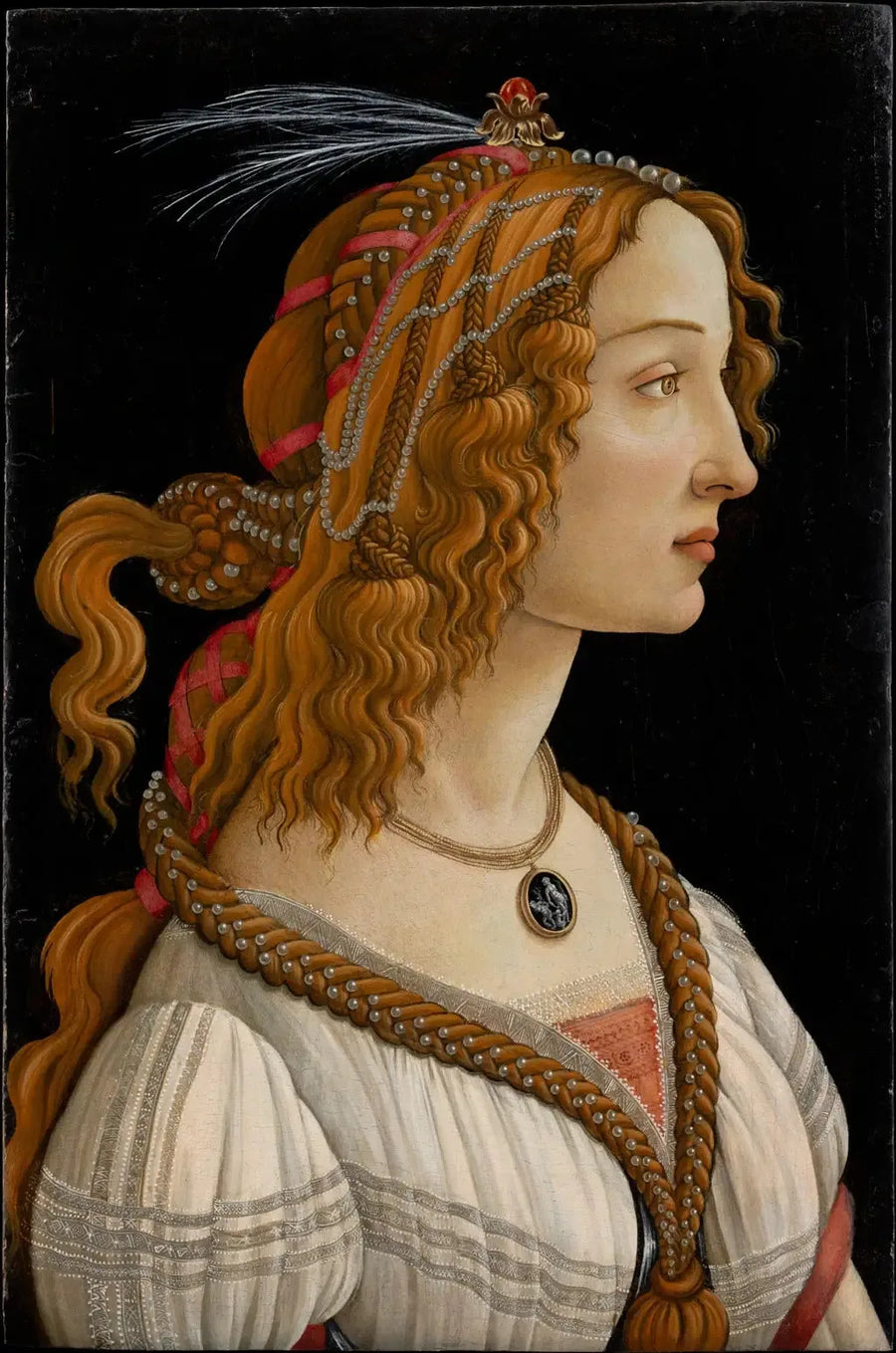 Ideelt portræt af en ung kvinde (Simonetta Vespucci?) - Sandro Botticelli