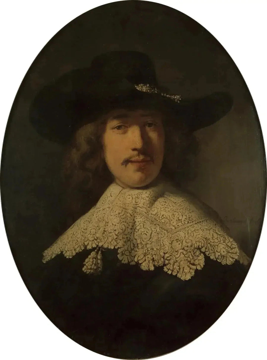 Portræt af en ung enlig mand - Rembrandt