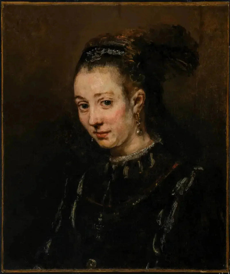 Portræt af en ung kvinde - Rembrandt