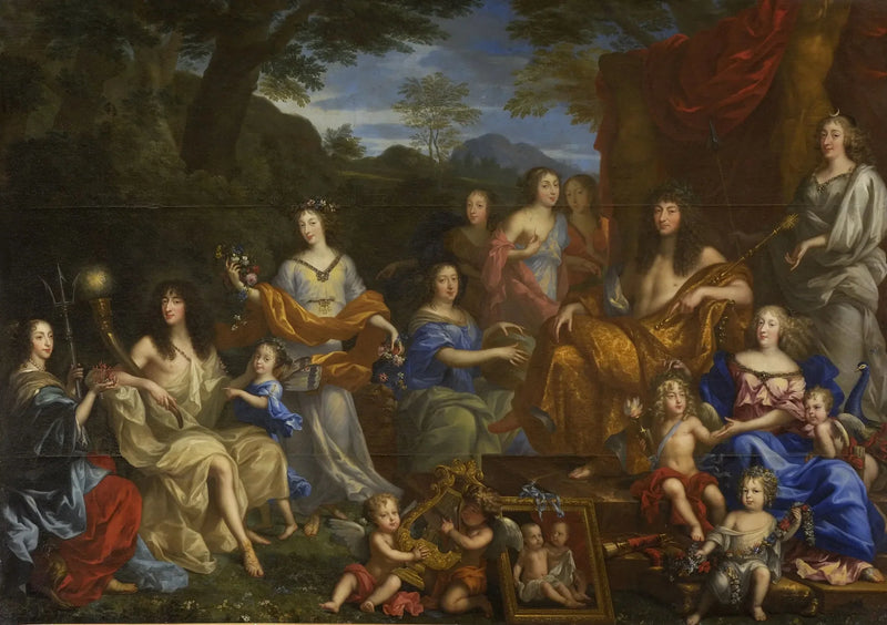 Mytologisk portræt af Louis XIV's familie - Jean Nocret