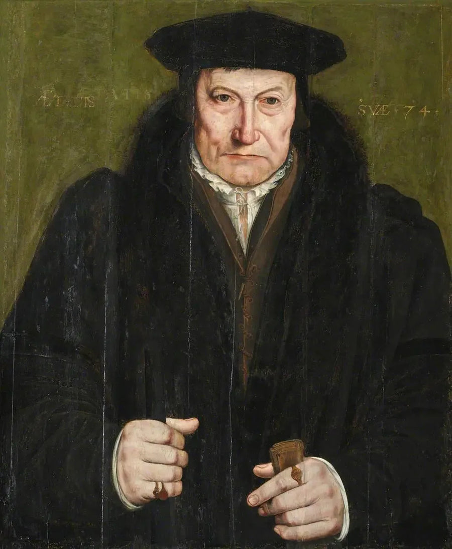 Portræt af en herre (nogle gange identificeret som biskop Fisher, 1469–1535) - Hans Holbein den Yngre