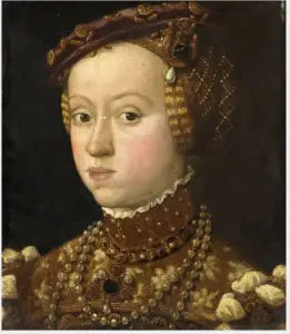 Portræt af ærkehertuginde Anna (1528-1590), datter af kong Ferdinand I af Østrig - Giuseppe Arcimboldo