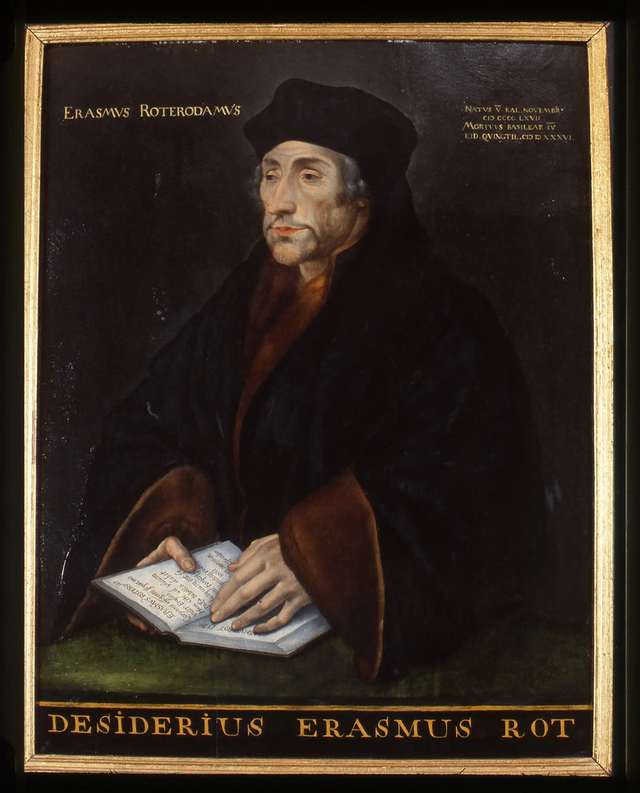 Portræt af Desiderius Erasmus, humanist - Hans Holbein den Yngre