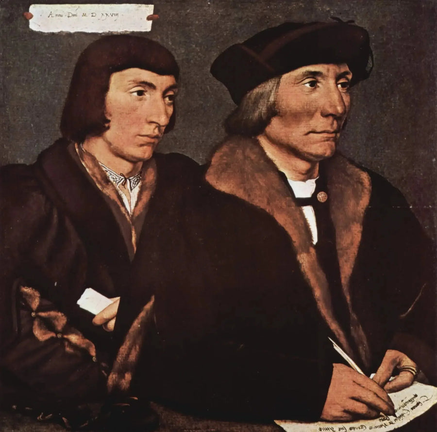 Portræt af Thomas Godsalve og hans søn John - Hans Holbein den Yngre