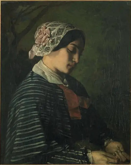 Portrait antageligt af en ung pige fra Ornans - Gustave Courbet