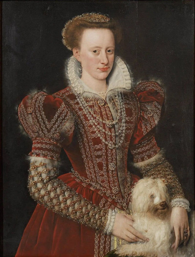 Portrait antageligt af Marguerite af Frankrig (1553-1615) - François Clouet