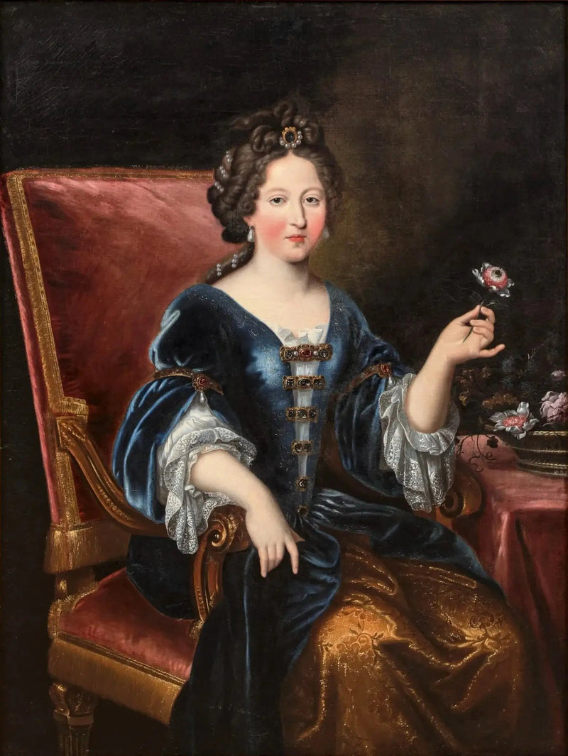 Mente portræt af Marie-Louise d'Orléans - Pierre Mignard