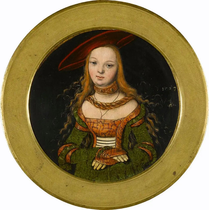 Rundt portræt af en ung kvinde - Lucas Cranach den Ældre