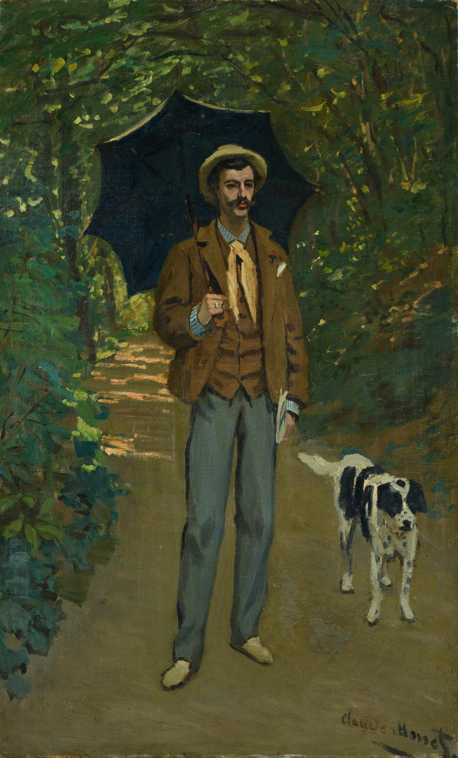 Portræt af Victor Jacquemont ved parasol W54 - Claude Monet
