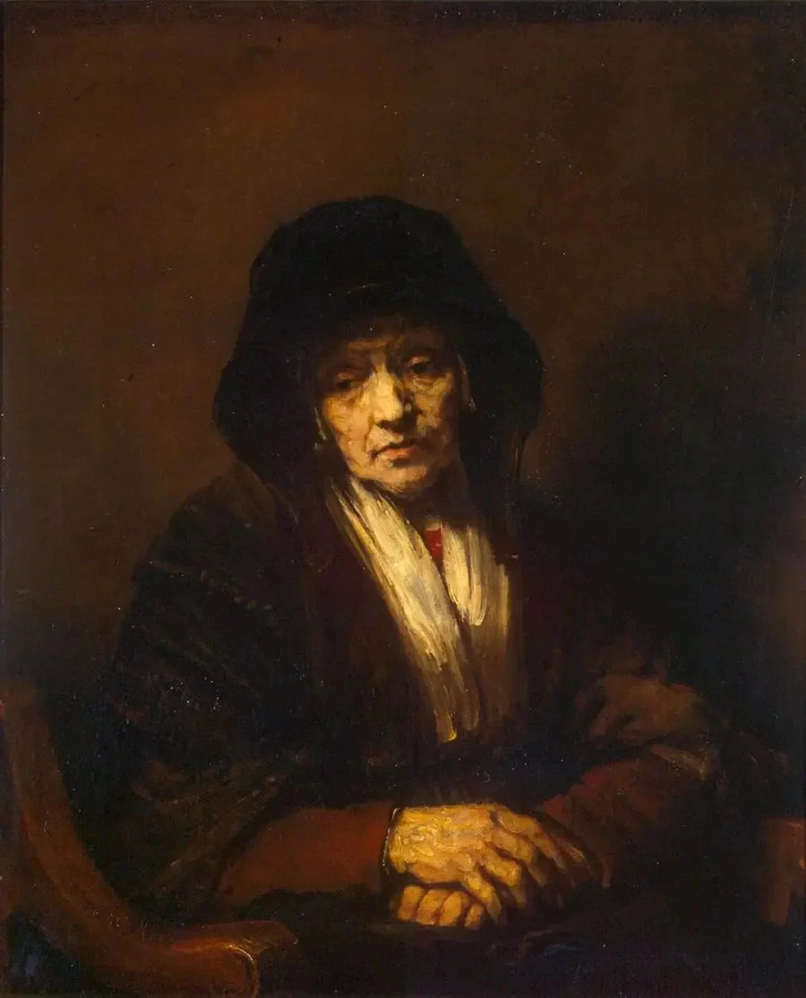Portræt af en gammel kvinde - Rembrandt
