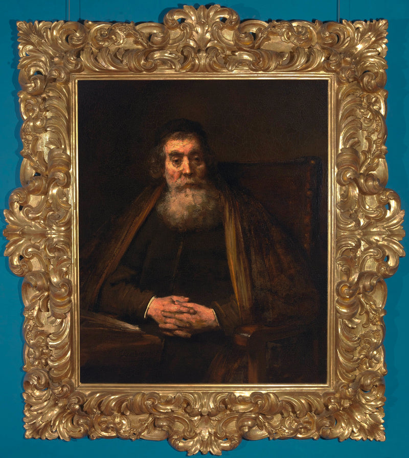 Portræt af en gammel mand (sandsynligvis pædagogen, Jan Amos Komensky kaldet Comenius) - Rembrandt
