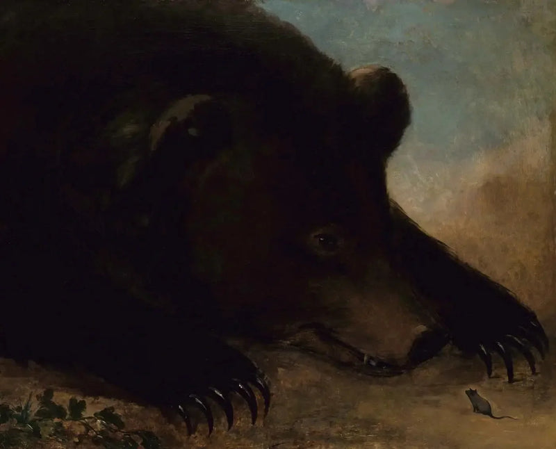Portrætter af en grizzly og en mus, livsstørrelse - George Catlin