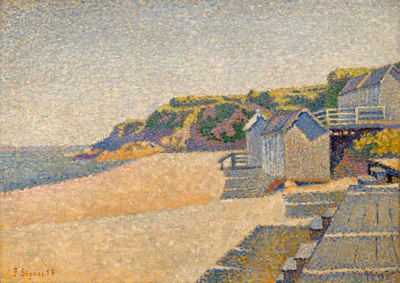 Portrieux, Badehytterne, Opus 185 (Grevens Strand) - Paul Signac