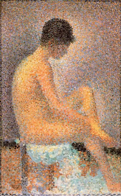 Siddende model, i profil - Georges Seurat