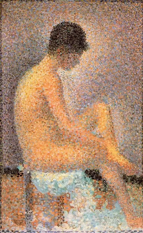 Siddende model, i profil - Georges Seurat