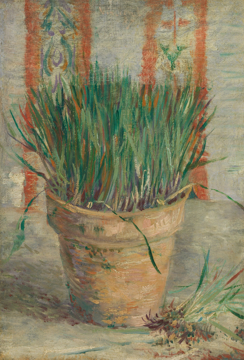 Blomsterkrukke med hvidløgsskovl - Vincent van Gogh