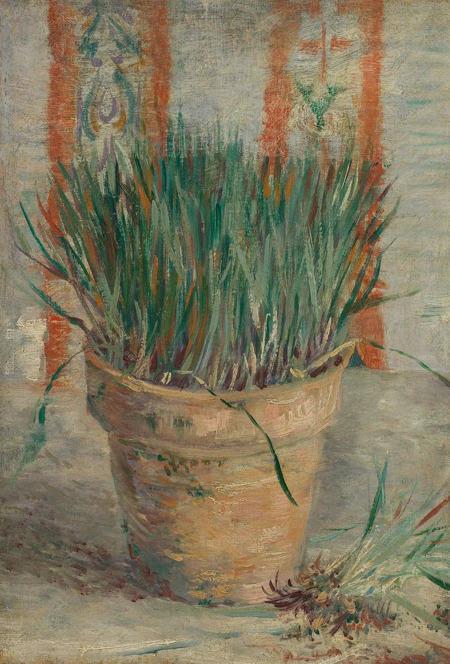 Blomsterkrukke med hvidløgsskovl - Vincent van Gogh