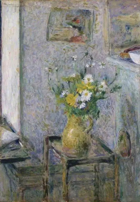 Pot de keramik og blomster - Édouard Vuillard