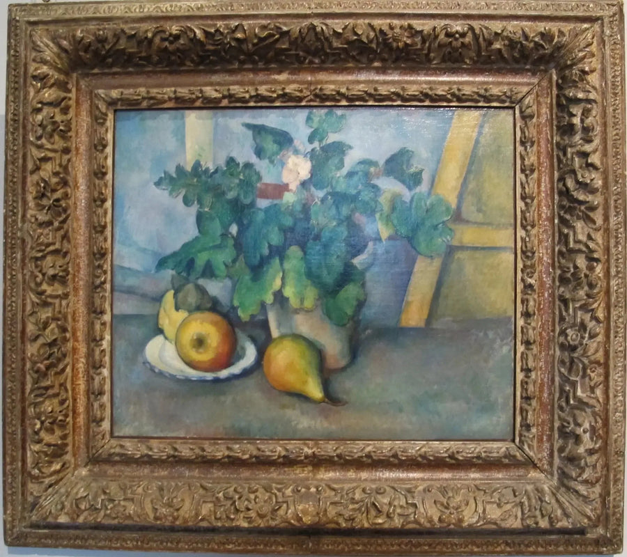 Primulaer og frugter - Paul Cézanne