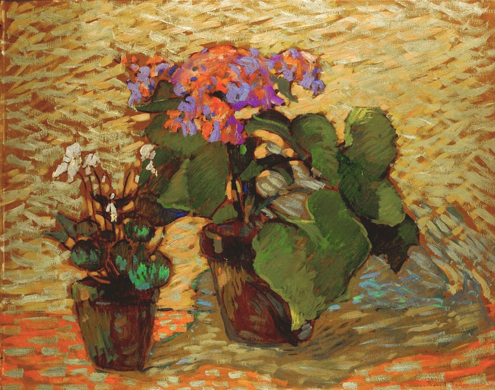 Pots de géraniums - Robert Antoine Pinchon image 1 reproduction artisanale de tableau