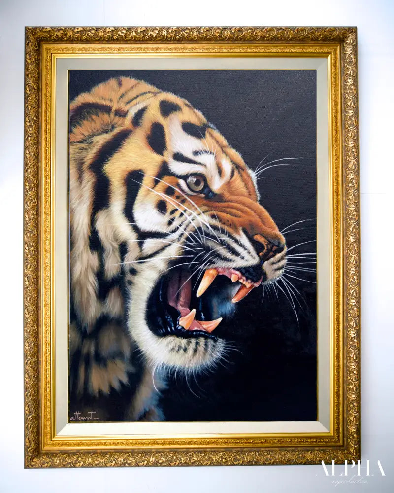 Power of Tiger - Ketwalin | 50 x 70 cm Reproductions de tableaux à la peinture à l’huile