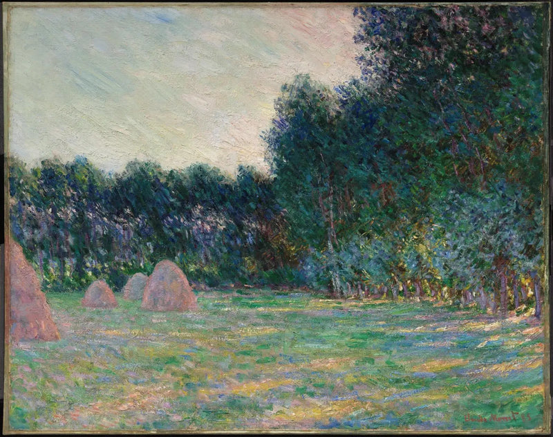 Eng med høstakke nær Giverny - Claude Monet
