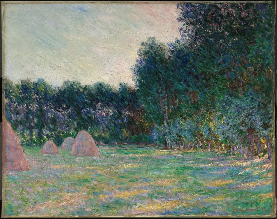 Eng med høstakke nær Giverny - Claude Monet