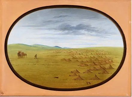 Prairie Dog Village - George Catlin - Alpha Reproduction