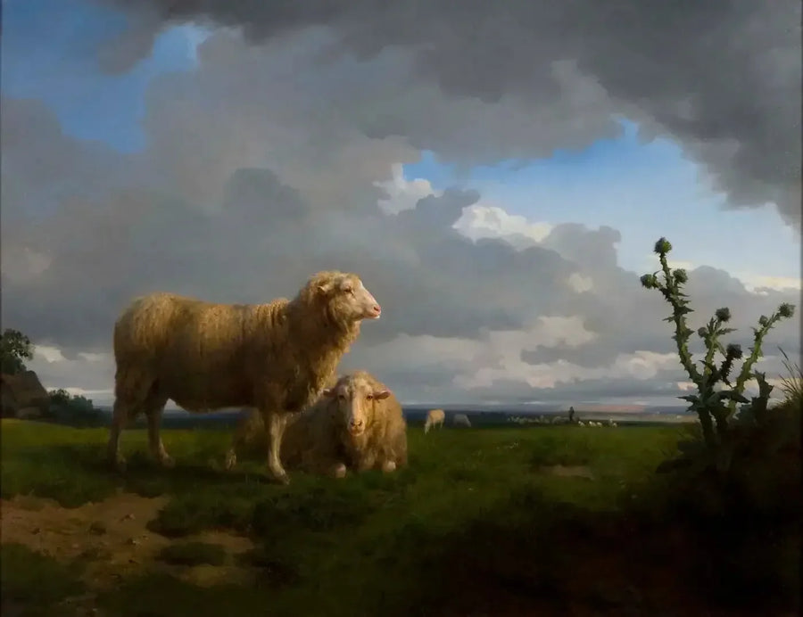 Prairie og får - Rosa Bonheur