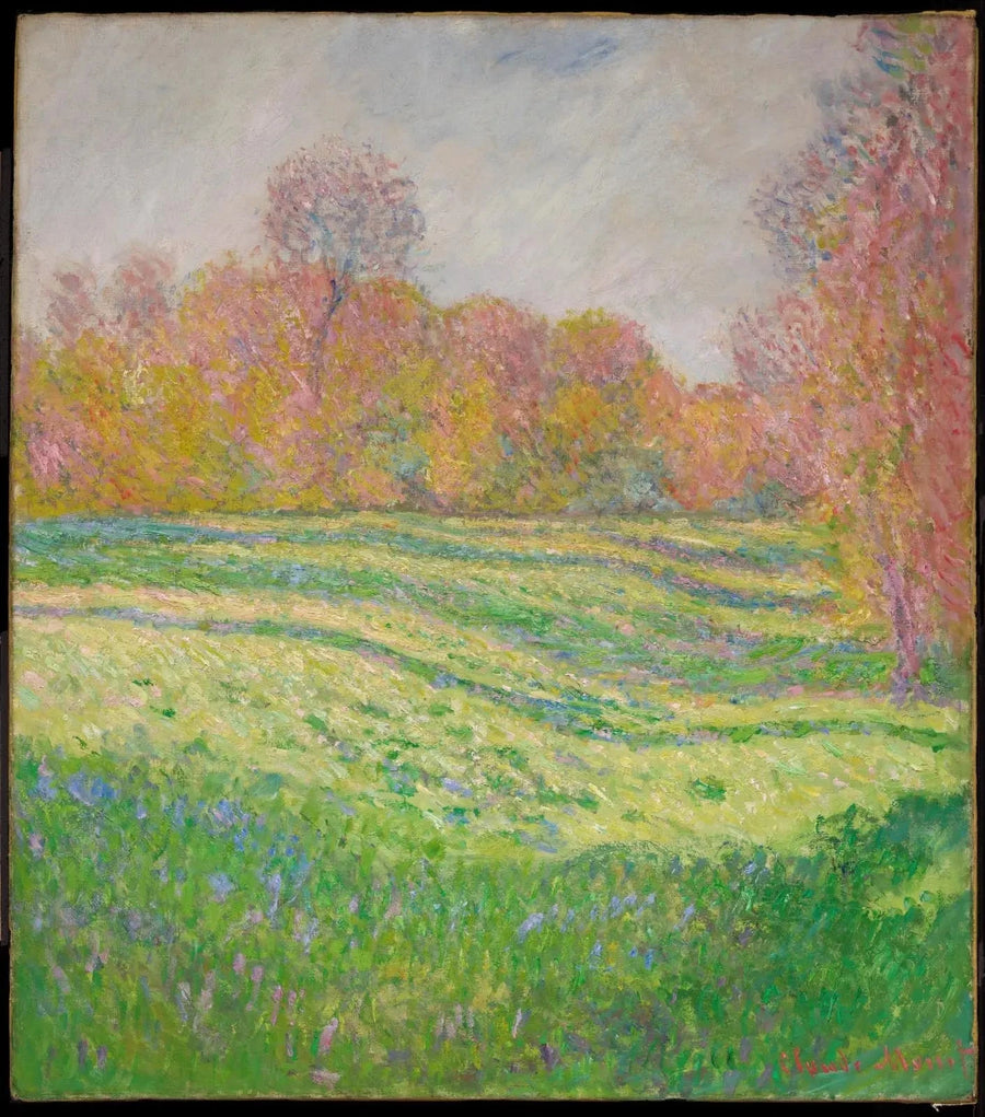 Prærie i Giverny, efterårseffekt W1083 - Claude Monet
