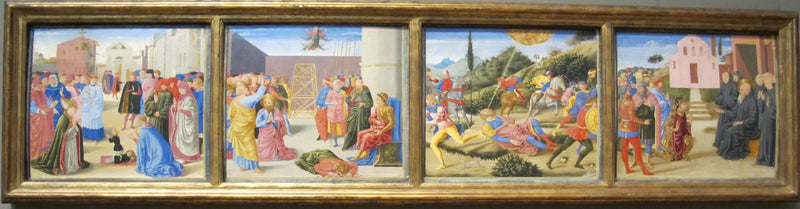 Prædiken med scener fra helgen - Benozzo Gozzoli