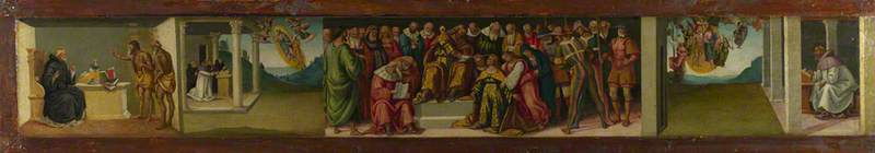Prédelle: Esther og Saint Jérômes liv - Luca Signorelli