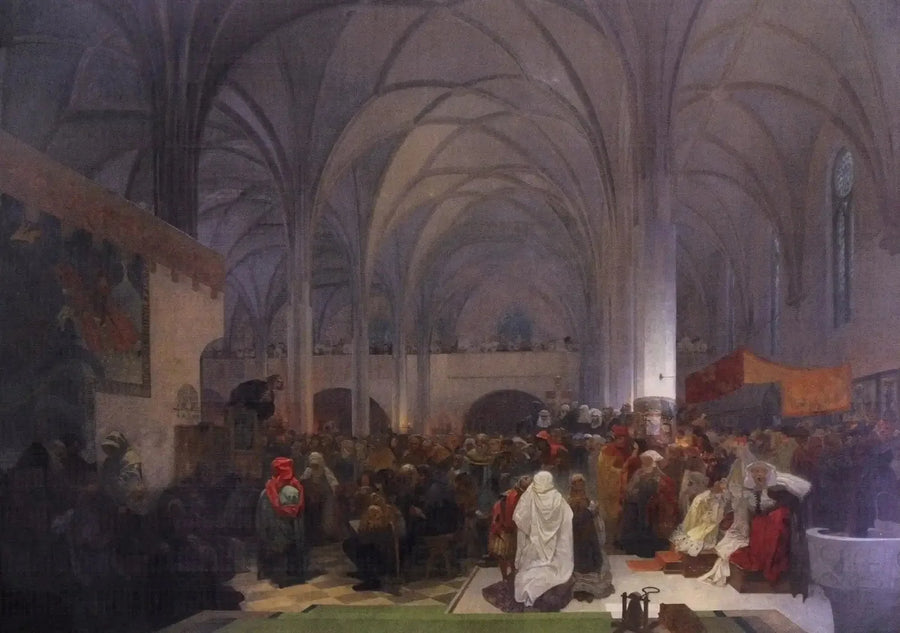 Prædiken af Mester Jan Hus - Alphonse Mucha