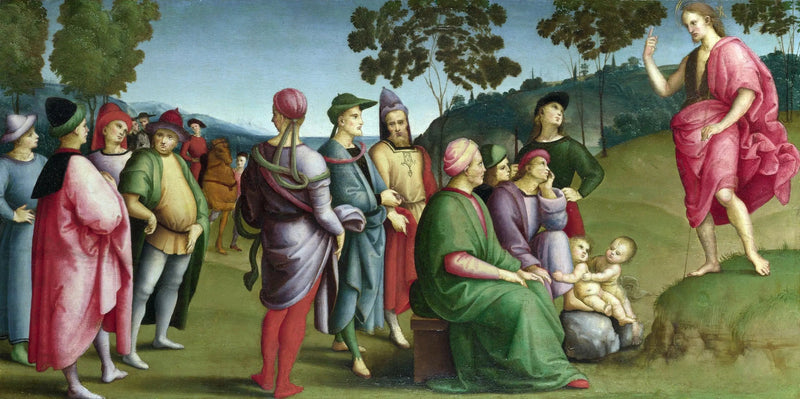 Prædiken af Sankt Johannes Døberen - Raphael Sanzio