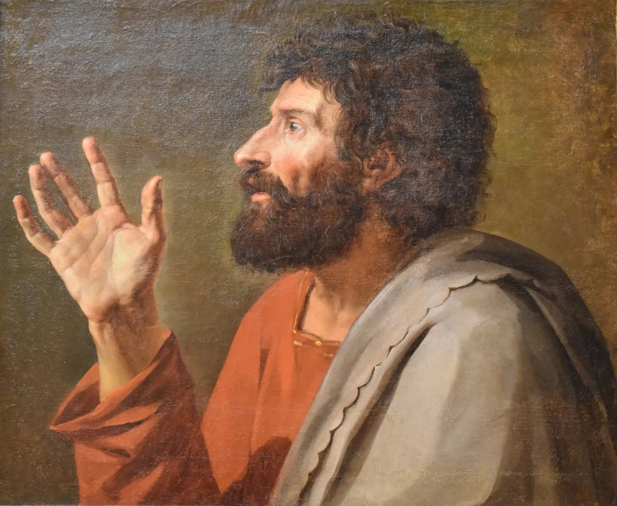 Første idé til den gamle Horace fra "Horatiernes ed" - Jacques-Louis David
